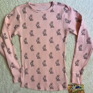 Larabelle PEBBLES Flintstone rhinestone thermal NWT